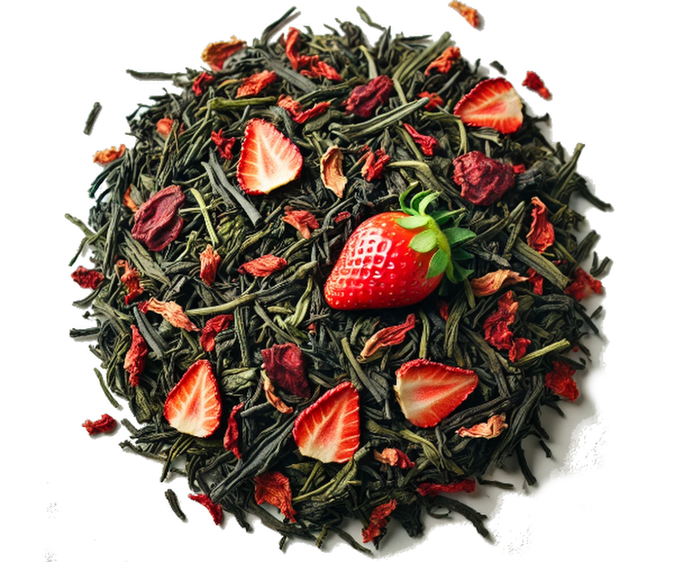 Zelený čaj s vanilkou, jahodou
(cena za kilo)